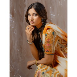Mustard Heritage Premium Lawn 3 Piece Frock Set